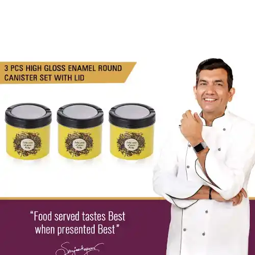 Yellow Container Set Of 3 Pcs
