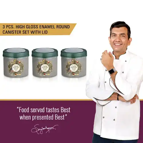 Green Container Set Of 3 Pcs