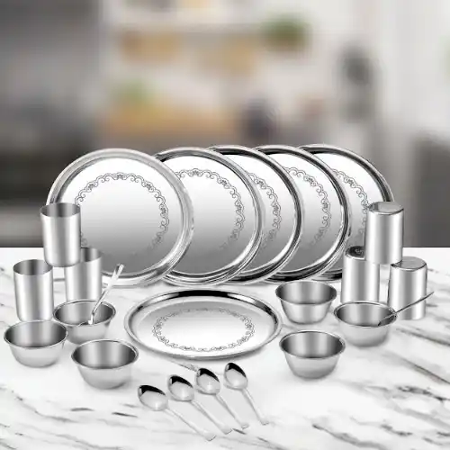 Stainless Steel Dinner Set Of 24 Pcs