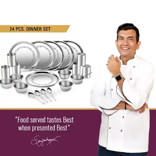 Stainless Steel Dinner Set Of 24 Pcs