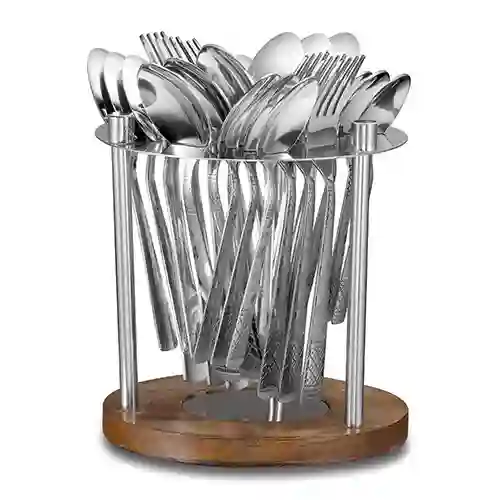 24 Cutlery Set with 1 Round Cutlery Stand