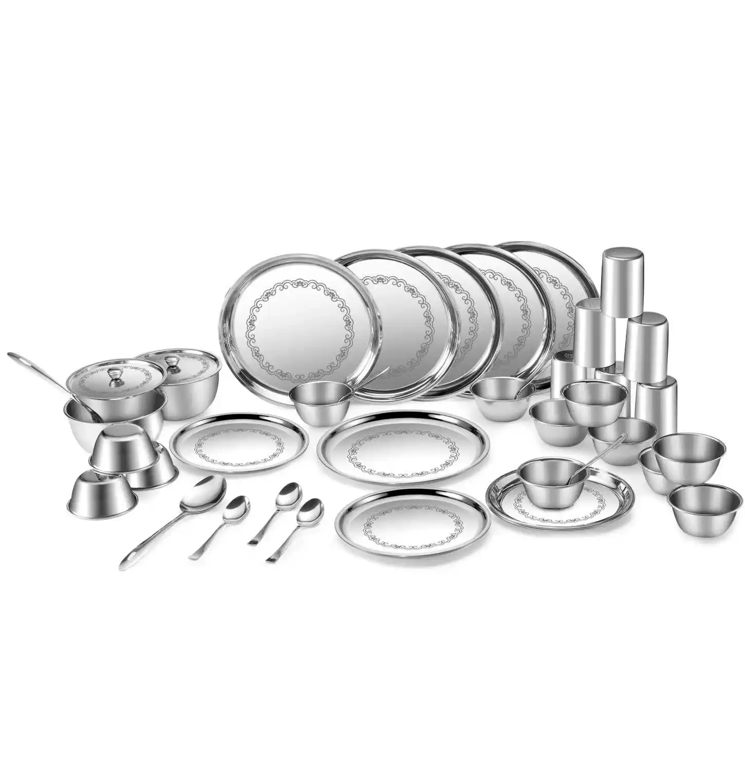 Stainless Steel Dinner Set Of 42 Pcs