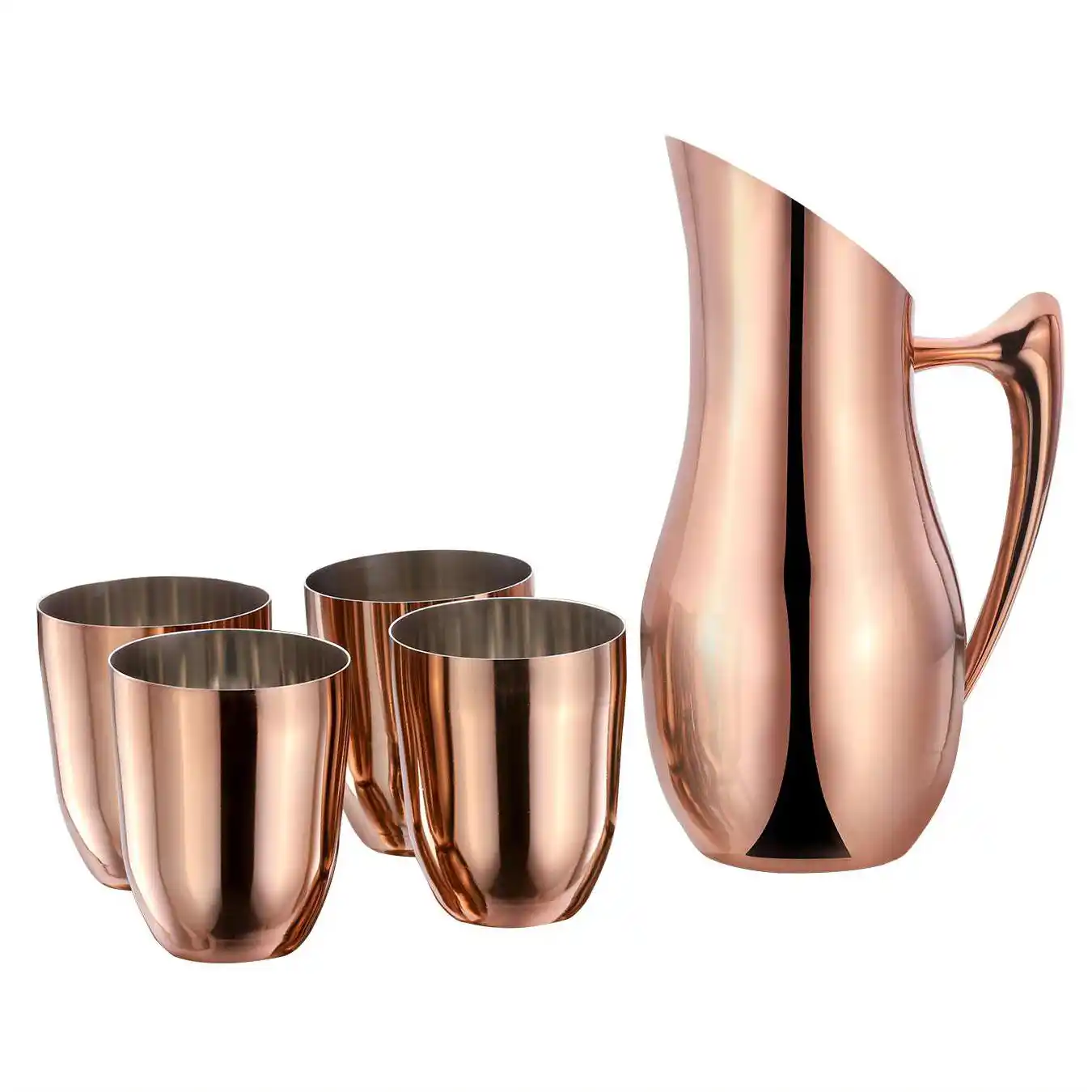 golden Lemon Set with Water Pitcher and Glass