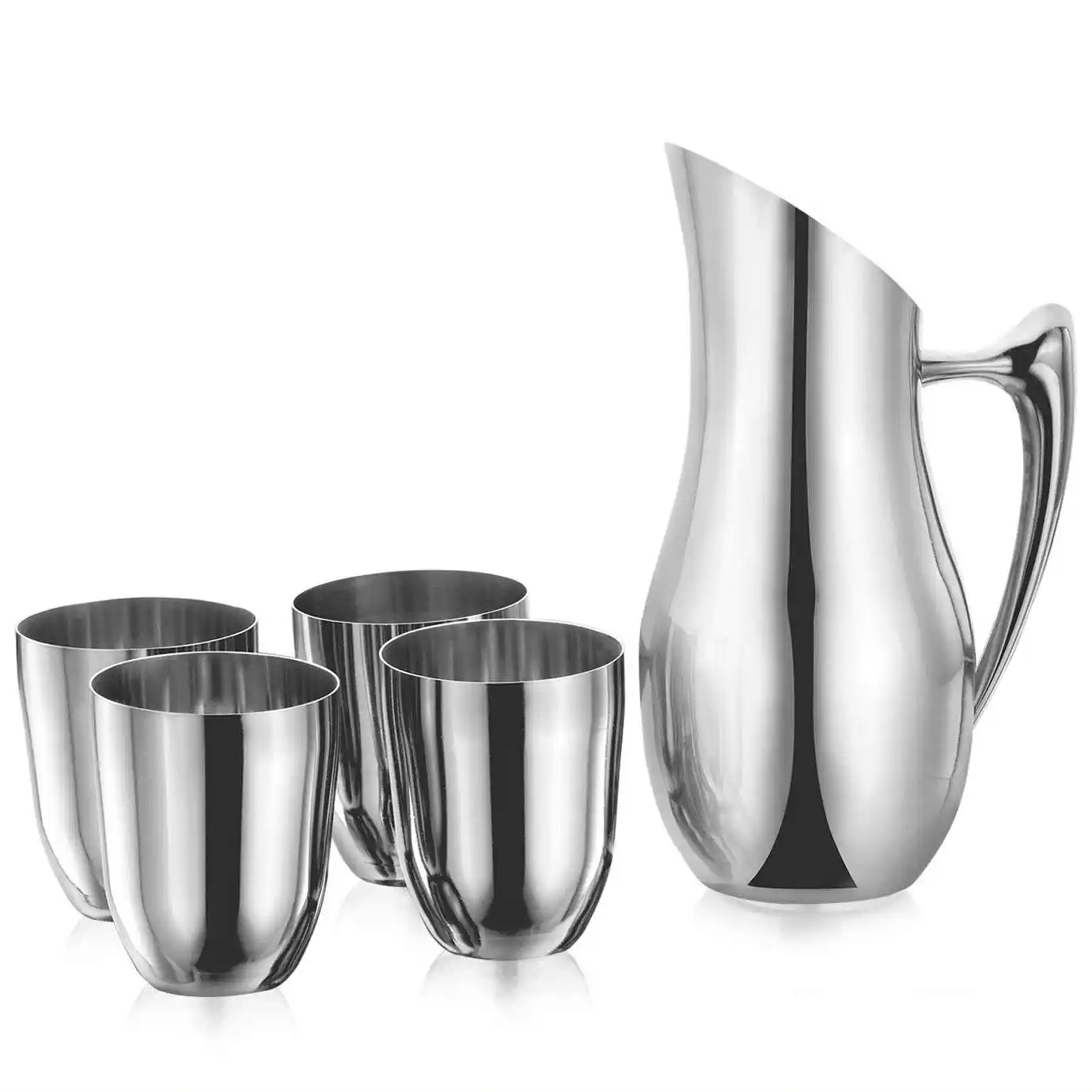silver Lemon Set with Water Pitcher and Glass