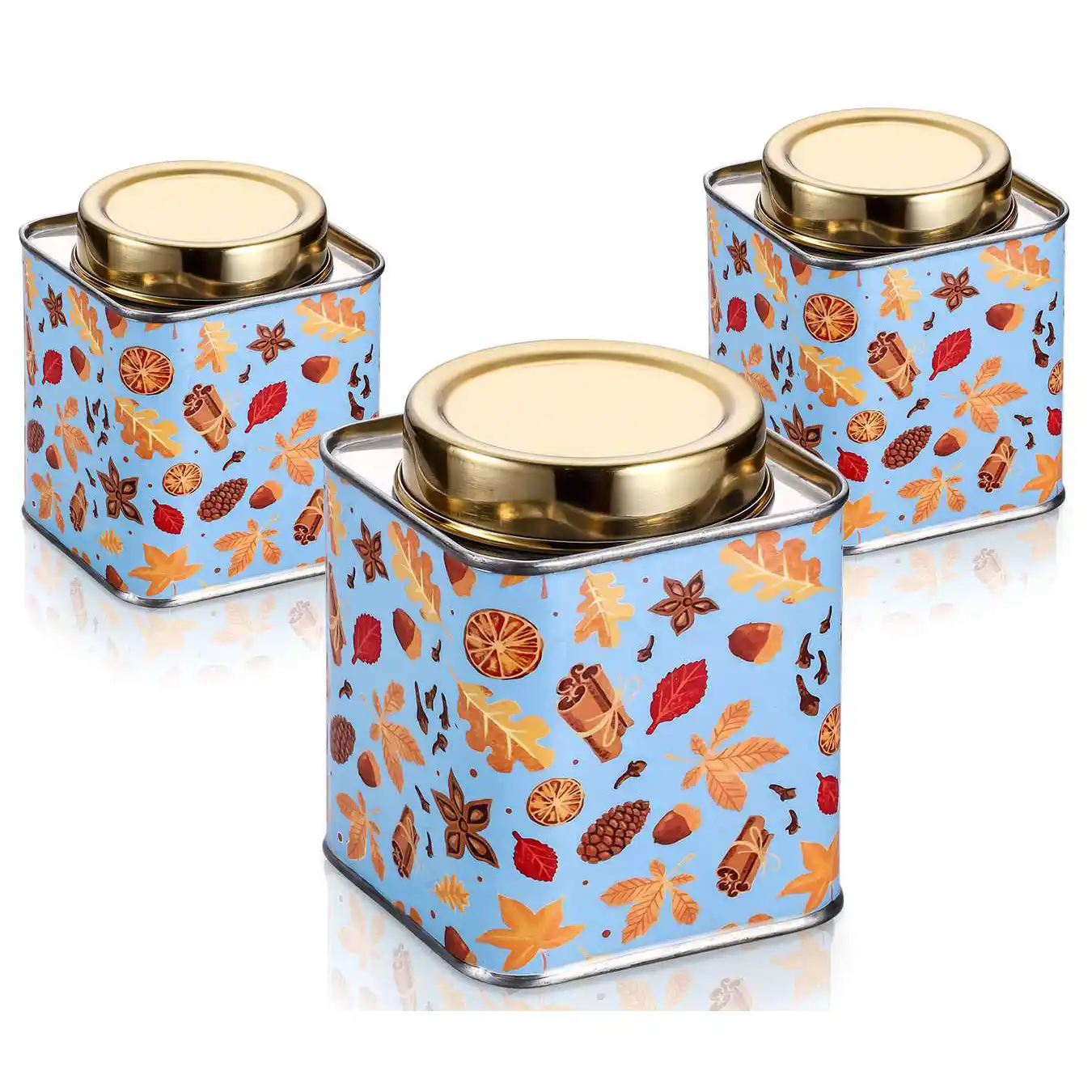 Blue Container Set Of 3 Pcs